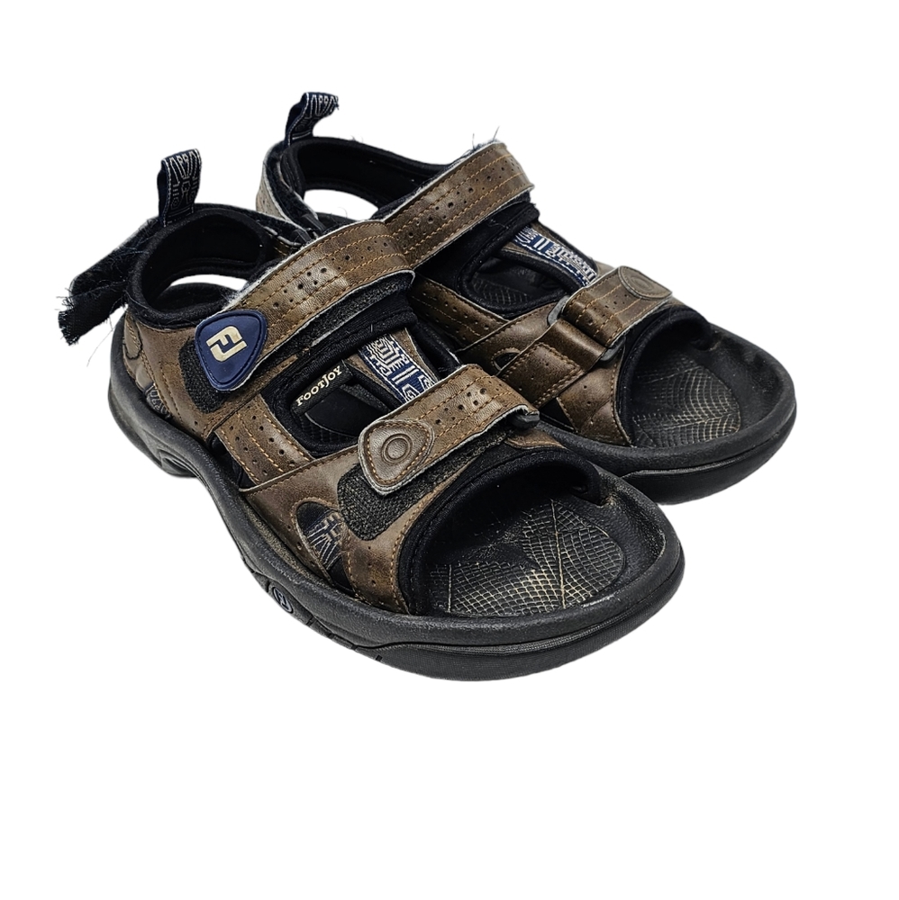 FootJoy FJ Brown Strap Men's Size 7 M Open Toe‎  Spikes Golf Sandals 45641